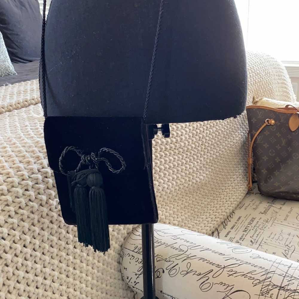 Carla Marchi evening bag, black velvet w/ beads